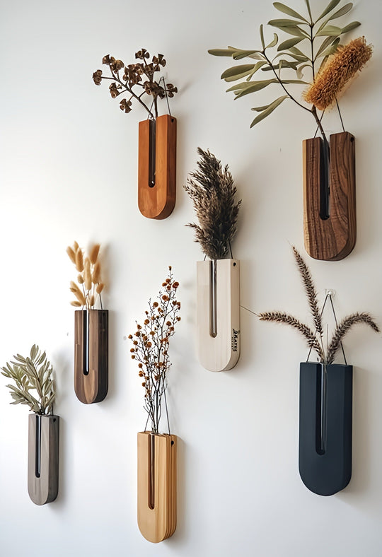 Ensemble de Fleurs Murales en Bois pour Plantes 0