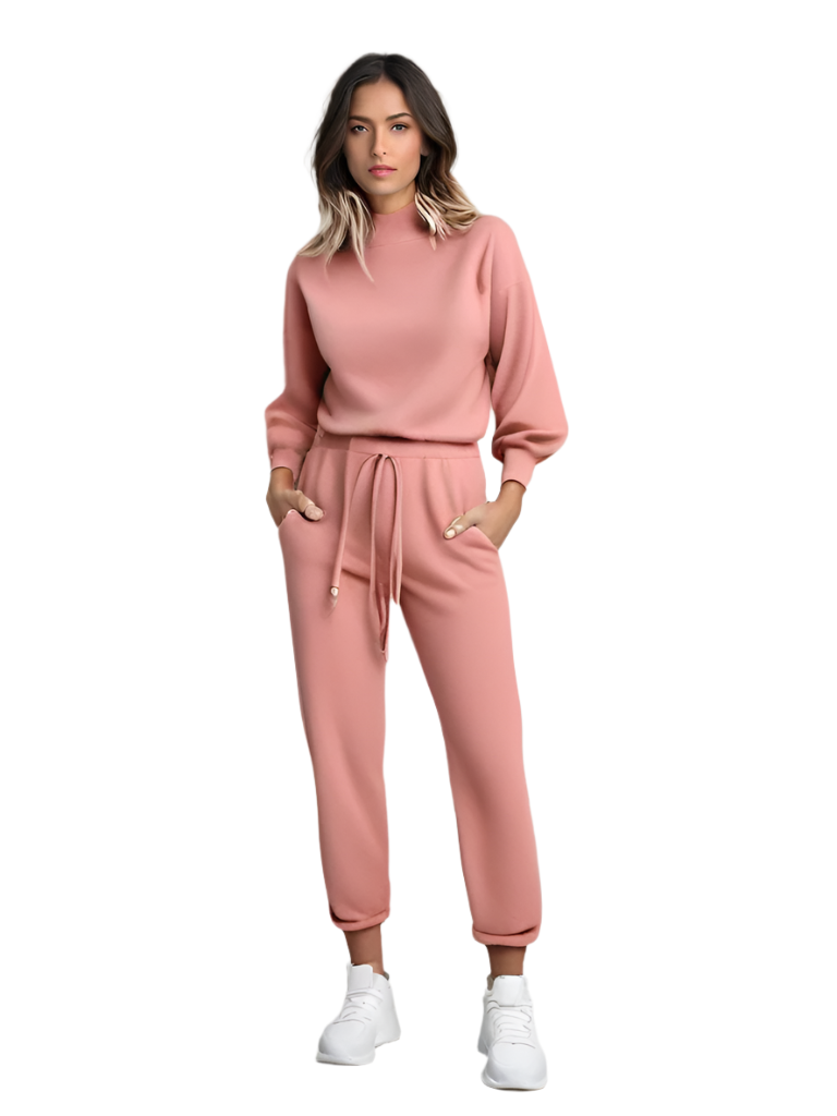 Ensemble de Jogging Femme Confortable et Élégant à Manches Bouffantes 0