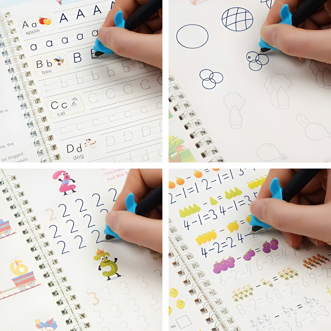 Ensemble de Livres de Traçage pour Enfants - Alphabet, Chiffres, Mathématiques, Dessin 3