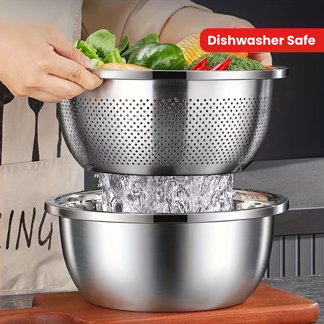 Ensemble de Passoires et Bols à Mélanger Multifonctionnels 1