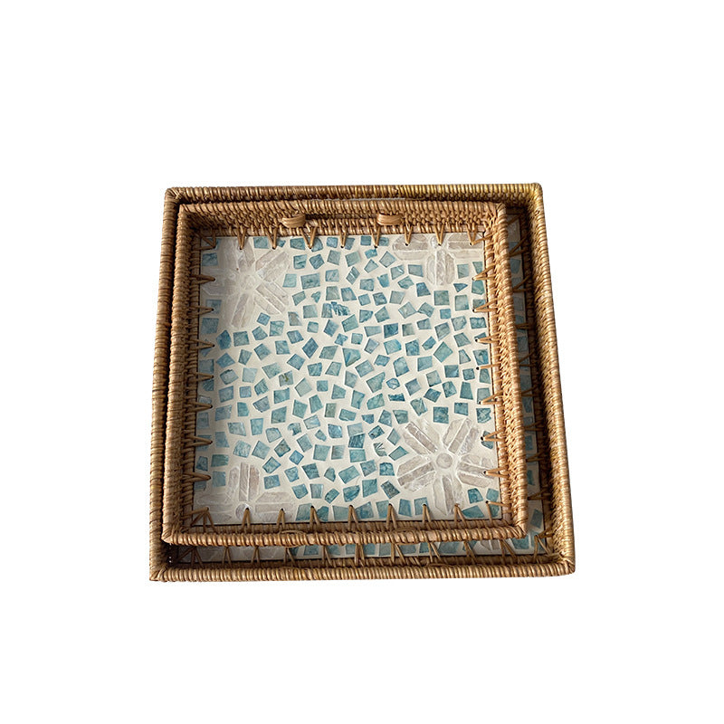 Ensemble de Plateaux de Service Décoratifs en Mosaïque 4