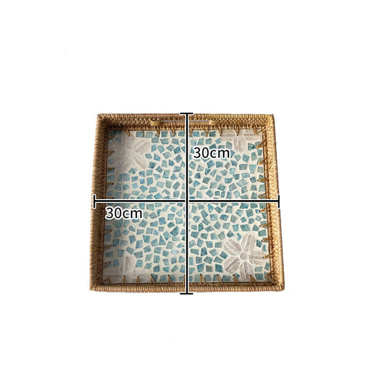 Ensemble de Plateaux de Service Décoratifs en Mosaïque 6