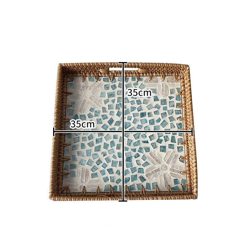 Ensemble de Plateaux de Service Décoratifs en Mosaïque 7