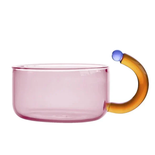 Ensemble de Service à Thé Moderne Coloré en Verre 6