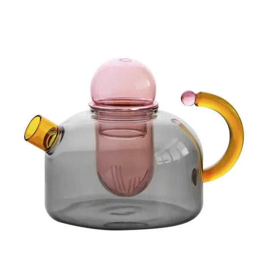 Ensemble de Service à Thé Moderne Coloré en Verre 9