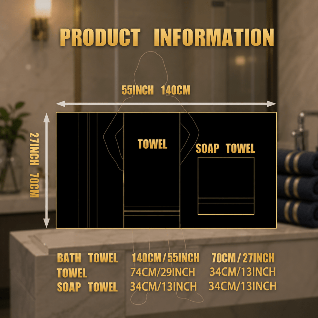 Ensemble de Serviettes de Bain Pratique pour la Salle de Bain 8