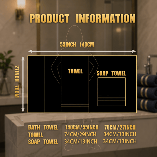 Ensemble de Serviettes de Bain Pratique pour la Salle de Bain 8
