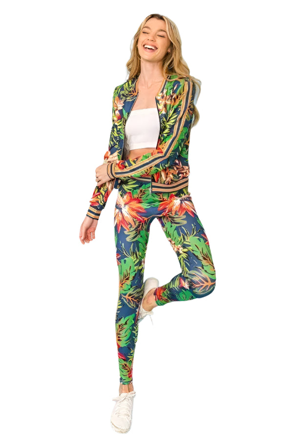 Ensemble de Survêtement Femme Floral Polyester Élastique 0