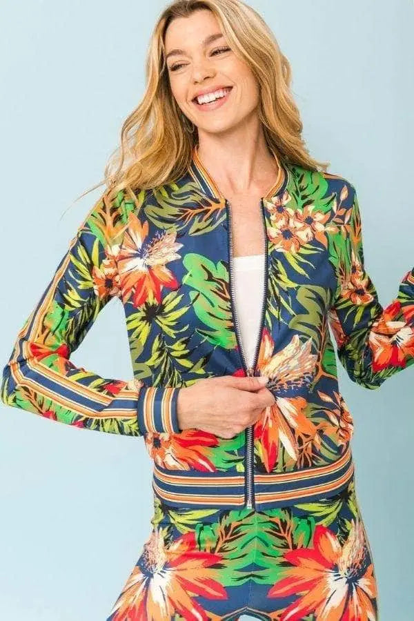 Ensemble de Survêtement Femme Floral Polyester Élastique 3