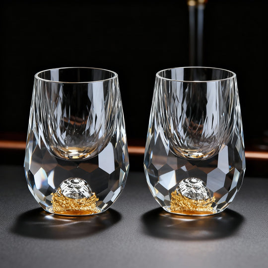 Ensemble de Verres à Whisky Cristal avec Design Unique pour Dégustation 2