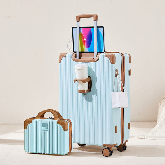 Ensemble de bagages unisexe à coque rigide double couche 25