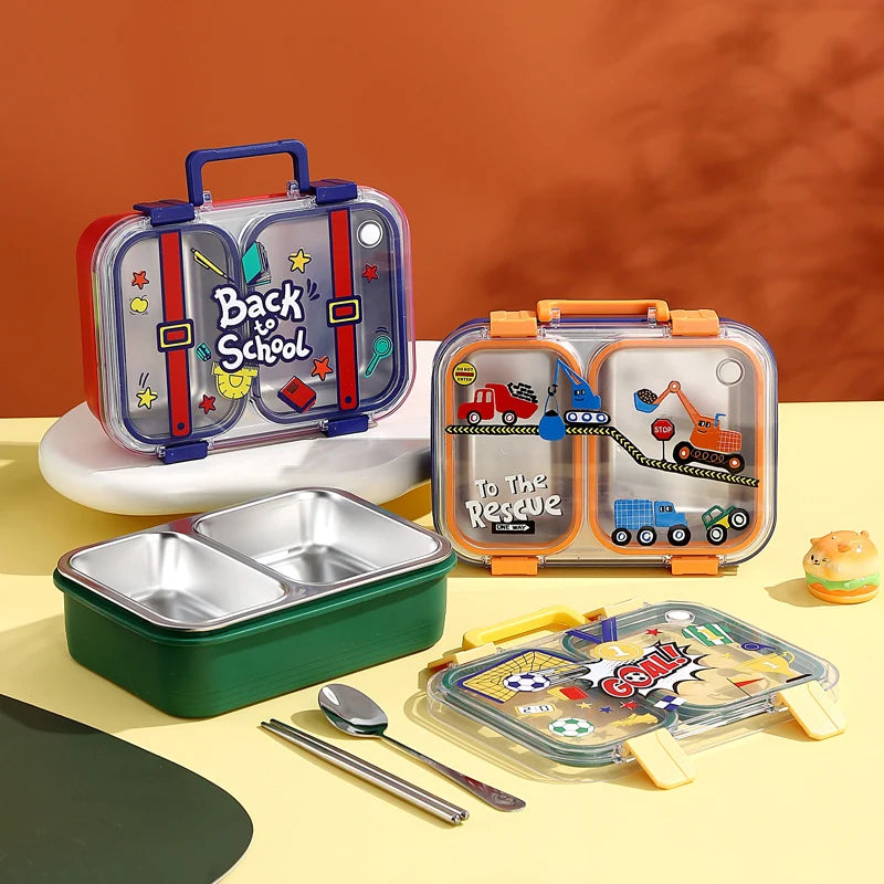 Ensemble de boîtes à lunch enfant à thèmes ludiques 1