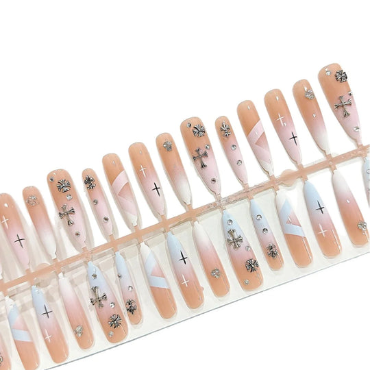 Ensemble de faux ongles décoratifs pour femmes style artistique 3