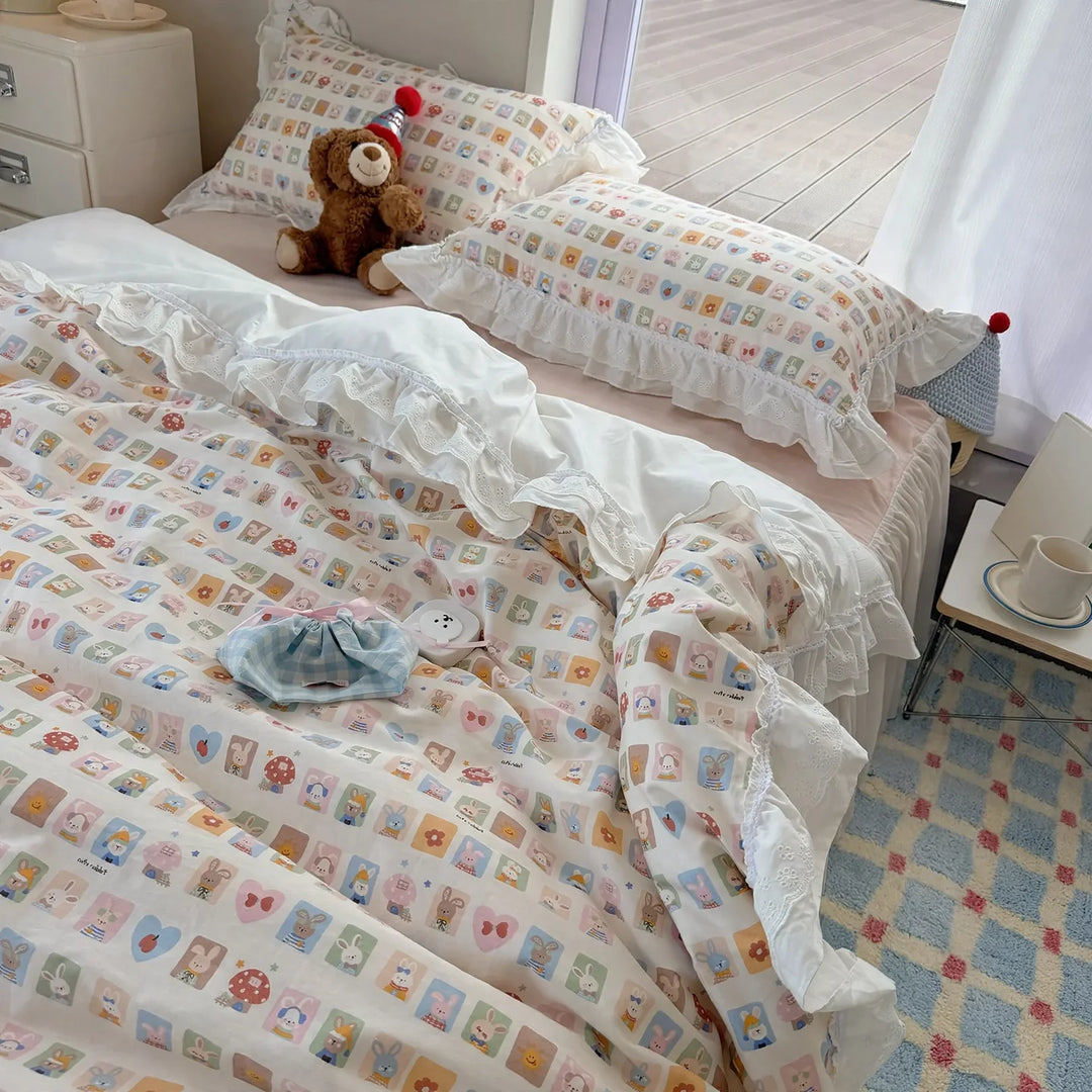 Ensemble de linge de lit pour femme style coréen 4 pièces 0