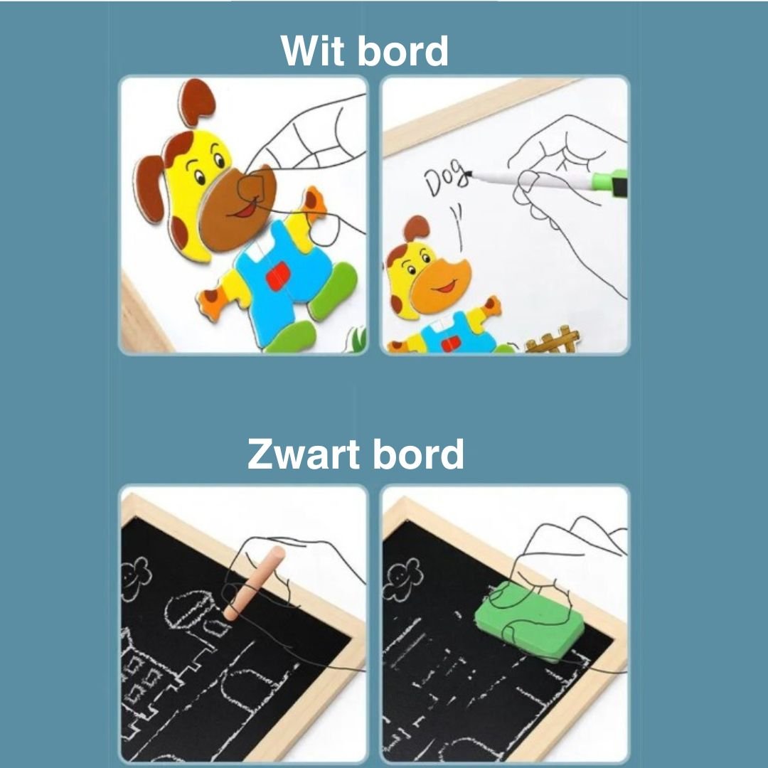 Ensemble de planches à dessin double face pour enfants 4