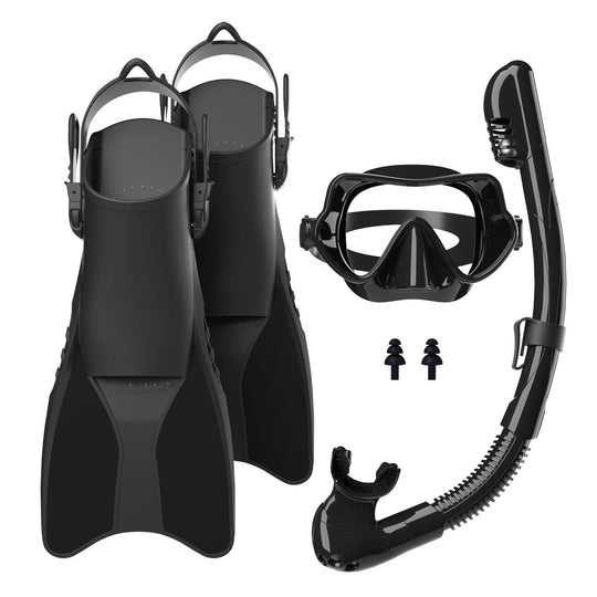 Ensemble de plongée en apnée pour hommes et femmes avec masque, tuba et palmes 2