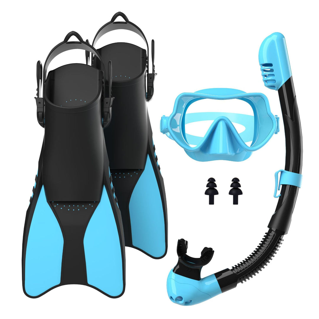 Ensemble de plongée en apnée pour hommes et femmes avec masque, tuba et palmes 4