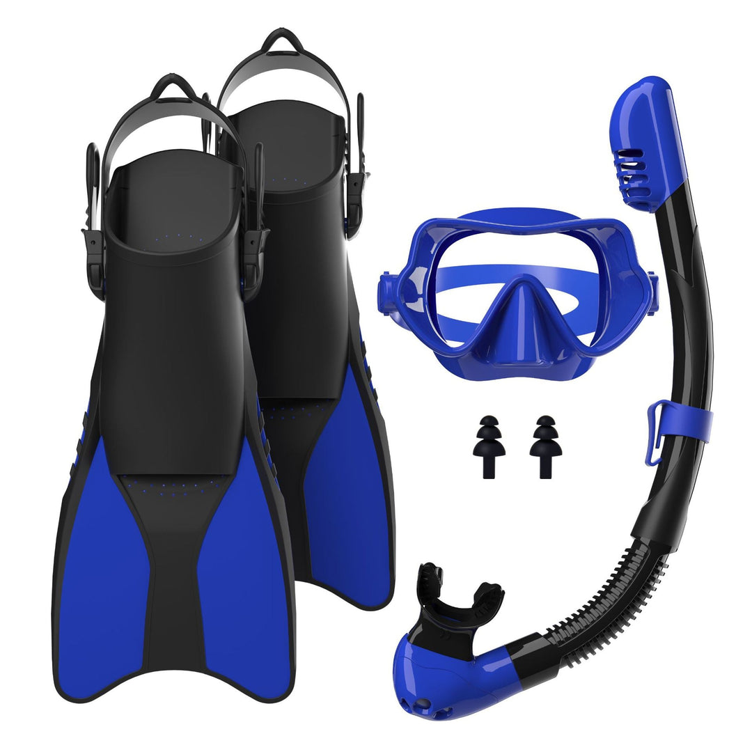 Ensemble de plongée en apnée pour hommes et femmes avec masque, tuba et palmes 6