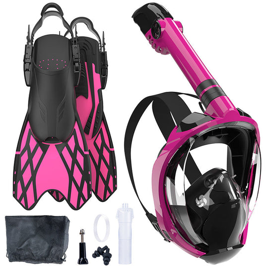 Ensemble de snorkeling pour homme avec masque intégral et palmes flexibles 1
