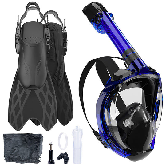 Ensemble de snorkeling pour homme avec masque intégral et palmes flexibles 3