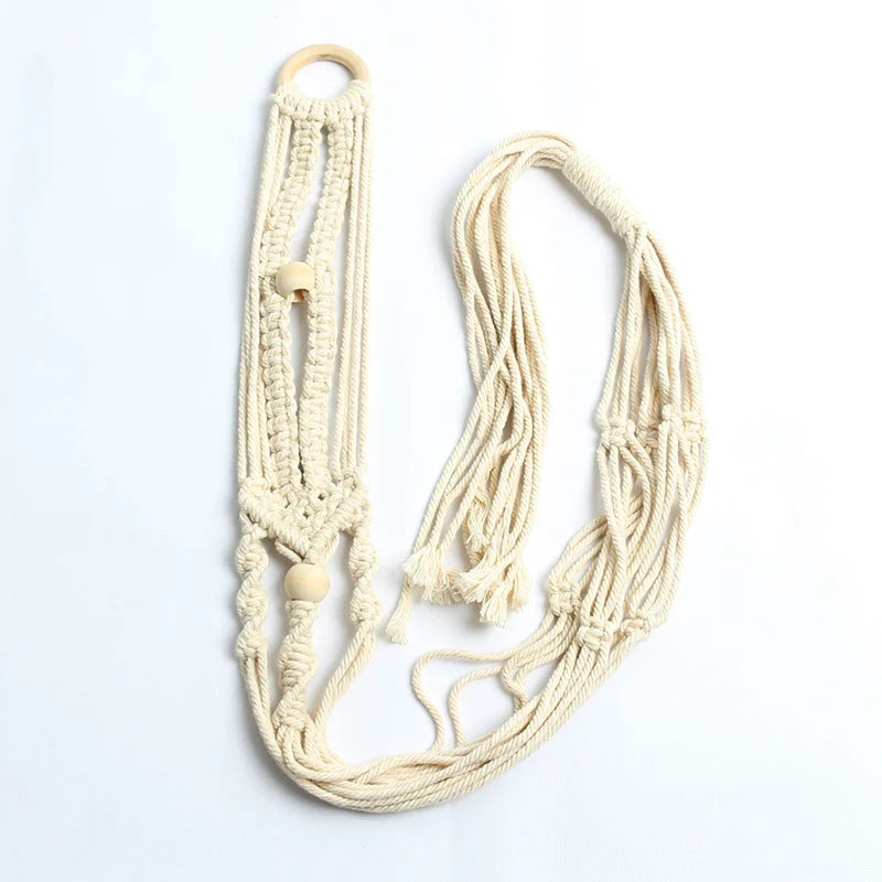 Ensemble de suspensions pour plantes macramé pour intérieur 4
