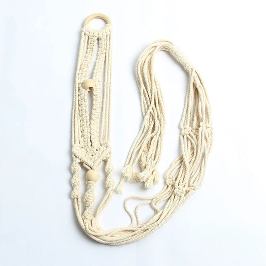Ensemble de suspensions pour plantes macramé pour intérieur 4