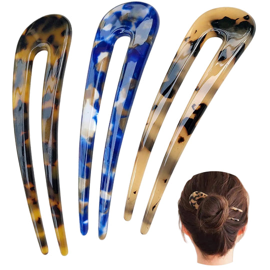 Épingles à Cheveux Femme Design U Écaille de Tortue pour Chignons 0