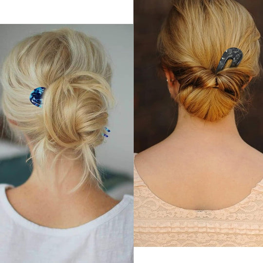 Épingles à Cheveux Femme Design U Écaille de Tortue pour Chignons 4