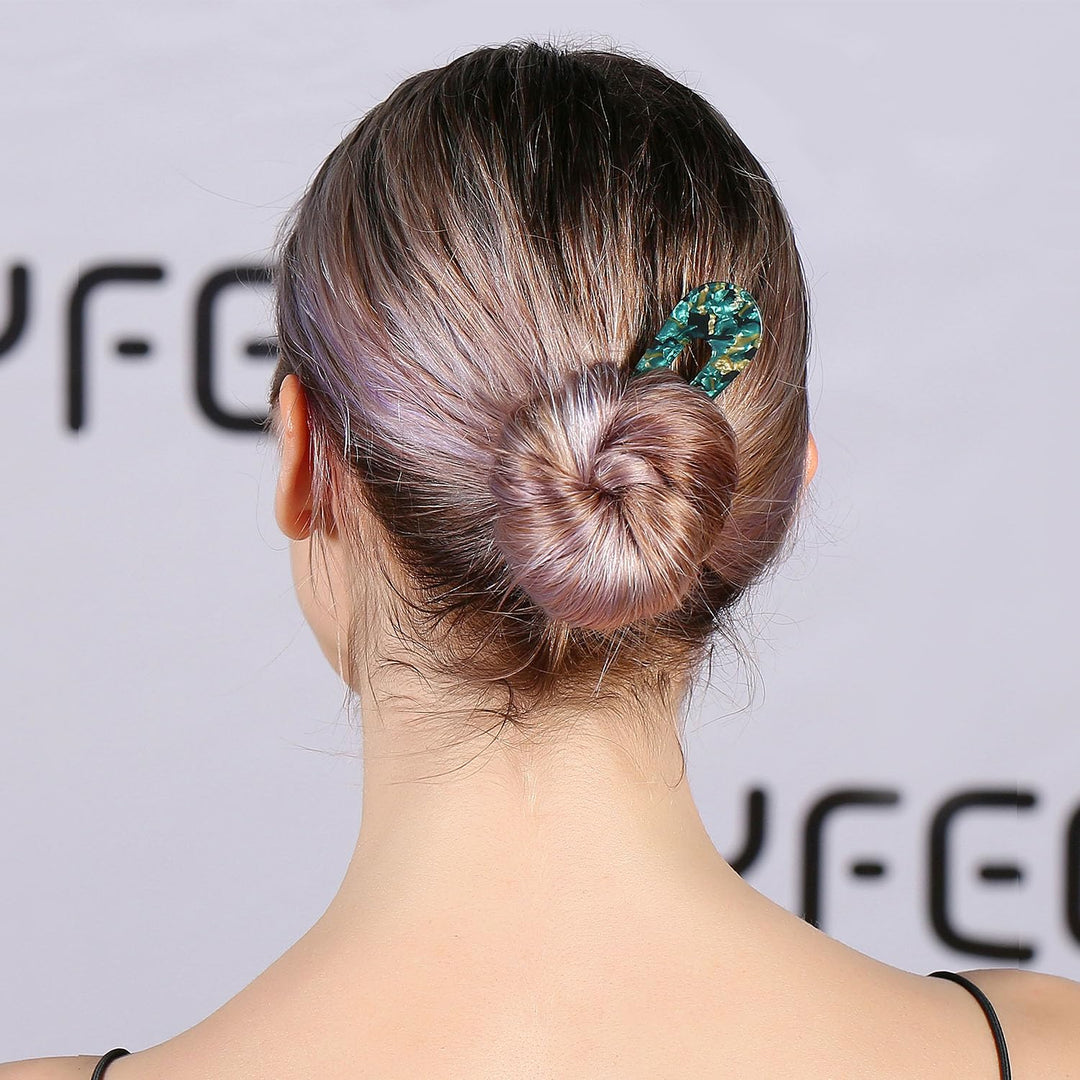 Épingles à Cheveux Femme Design U Écaille de Tortue pour Chignons 8