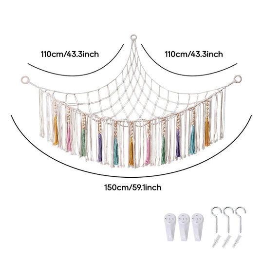 Étagère Murale Macramé Style Bohème pour Intérieur 0