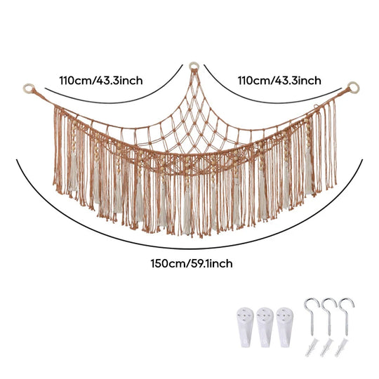 Étagère Murale Macramé Style Bohème pour Intérieur 6