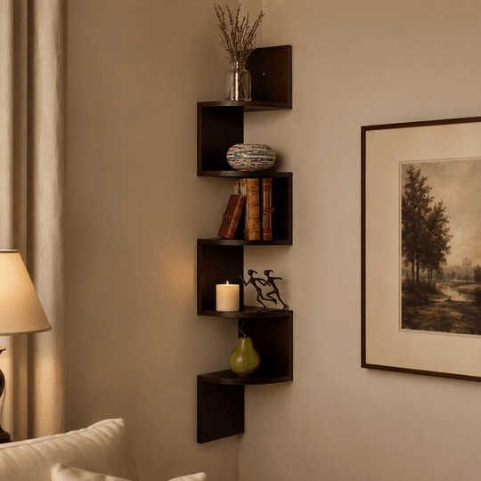 Étagère Murale d'Angle Moderne pour Rangement Pratique et Esthétique 3