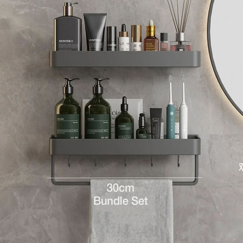 Étagère Murale pour Salle de Bain avec Porte-Serviettes 11