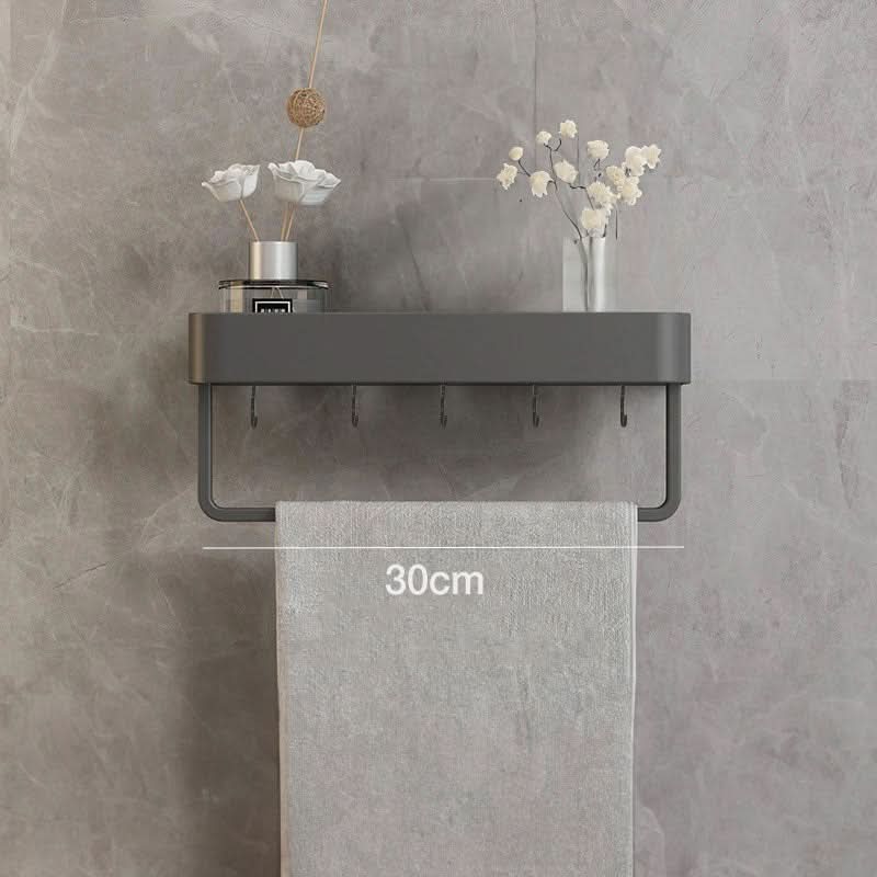 Étagère Murale pour Salle de Bain avec Porte-Serviettes 6
