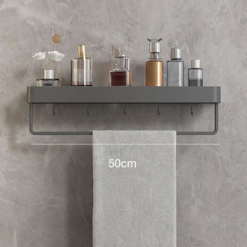 Étagère Murale pour Salle de Bain avec Porte-Serviettes 8