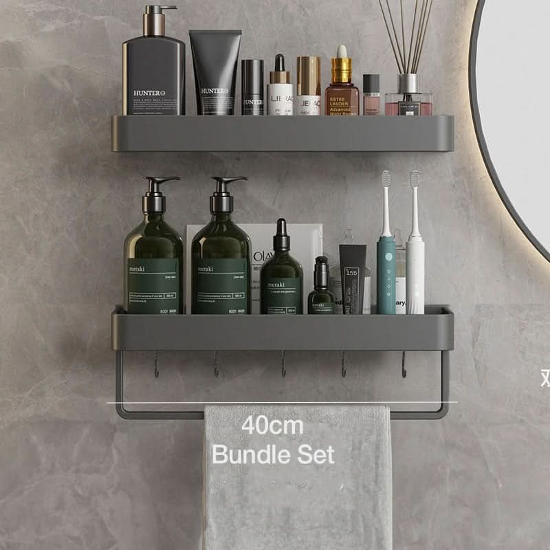 Étagère Murale pour Salle de Bain avec Porte-Serviettes 9