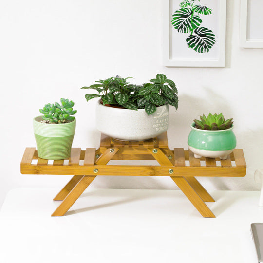 Étagère à plantes sur deux niveaux pour intérieur et extérieur 0