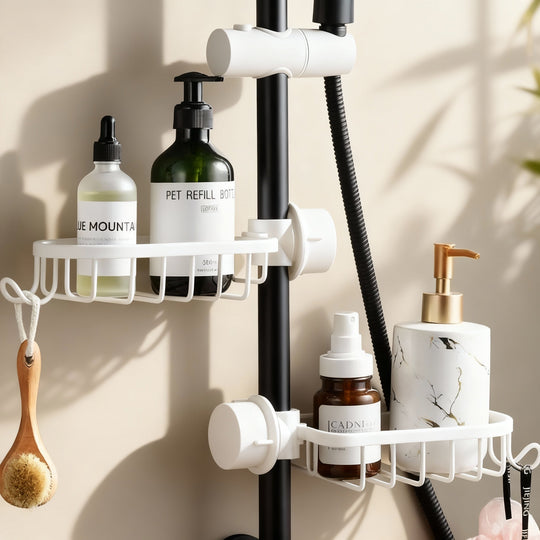 Étagère de Douche Pratique et Compacte Design Moderne pour Salle de Bain 2