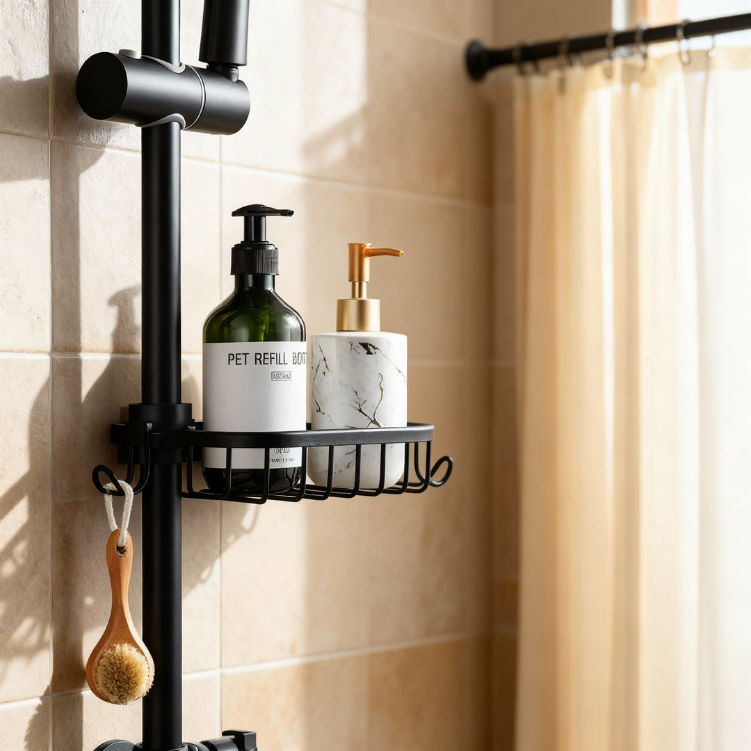 Étagère de Douche Pratique et Compacte Design Moderne pour Salle de Bain 3