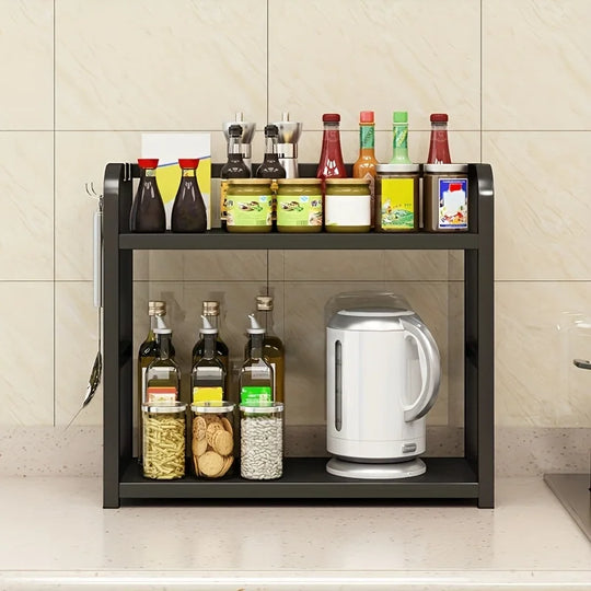 Étagère de comptoir en métal à 2 niveaux pour cuisine 2