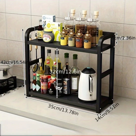 Étagère de comptoir en métal à 2 niveaux pour cuisine 6