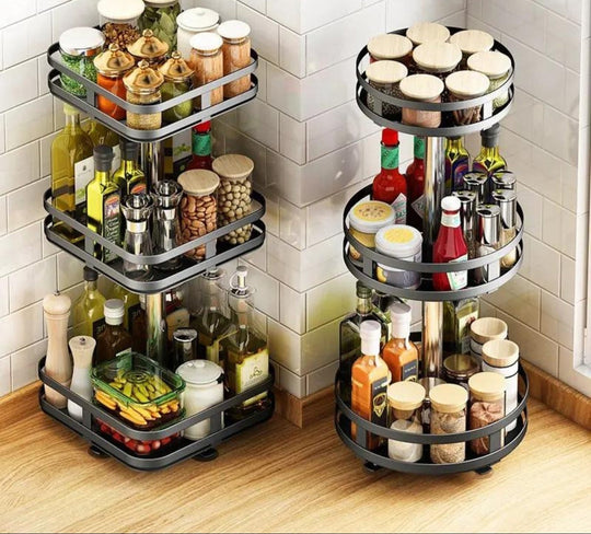Étagère de rangement rotative 360° 2