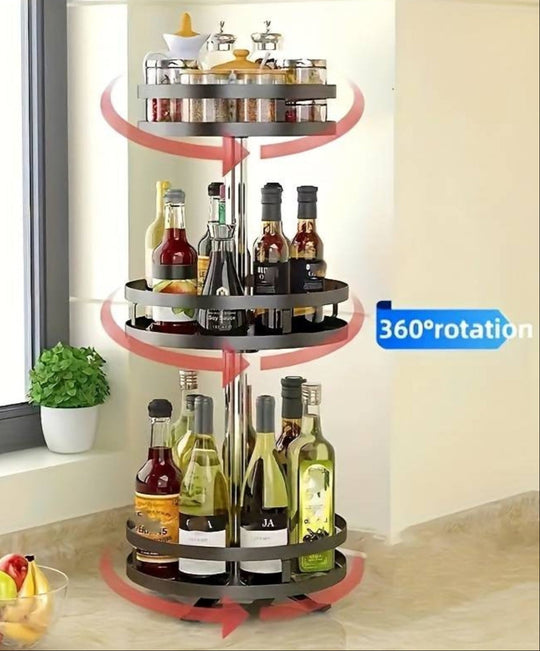 Étagère de rangement rotative 360° 4