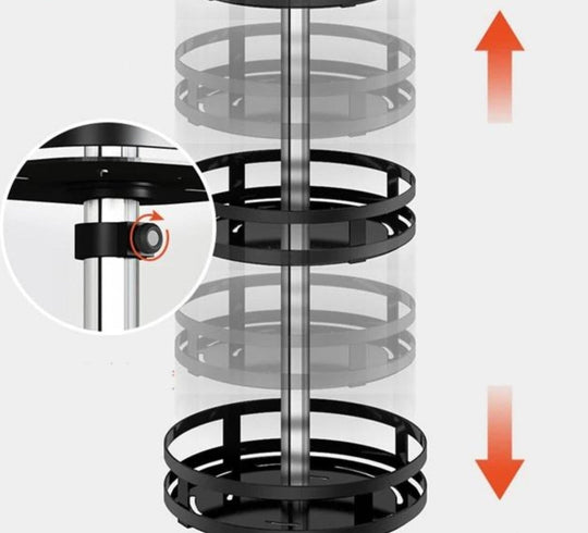 Étagère de rangement rotative 360° 5