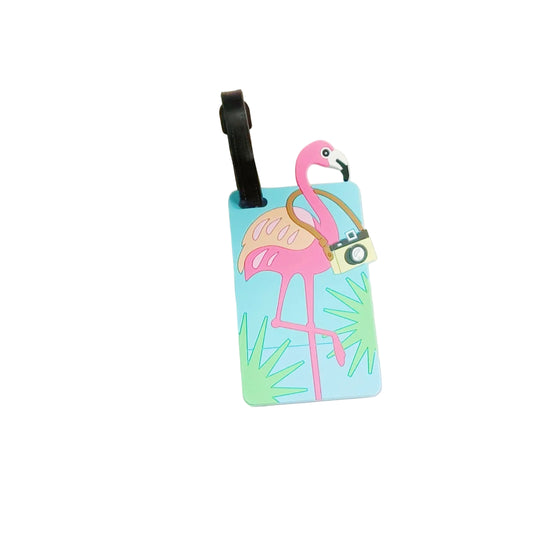 Étiquette Bagage Personnalisée Flamant Rose Unisexe Design Unique 0