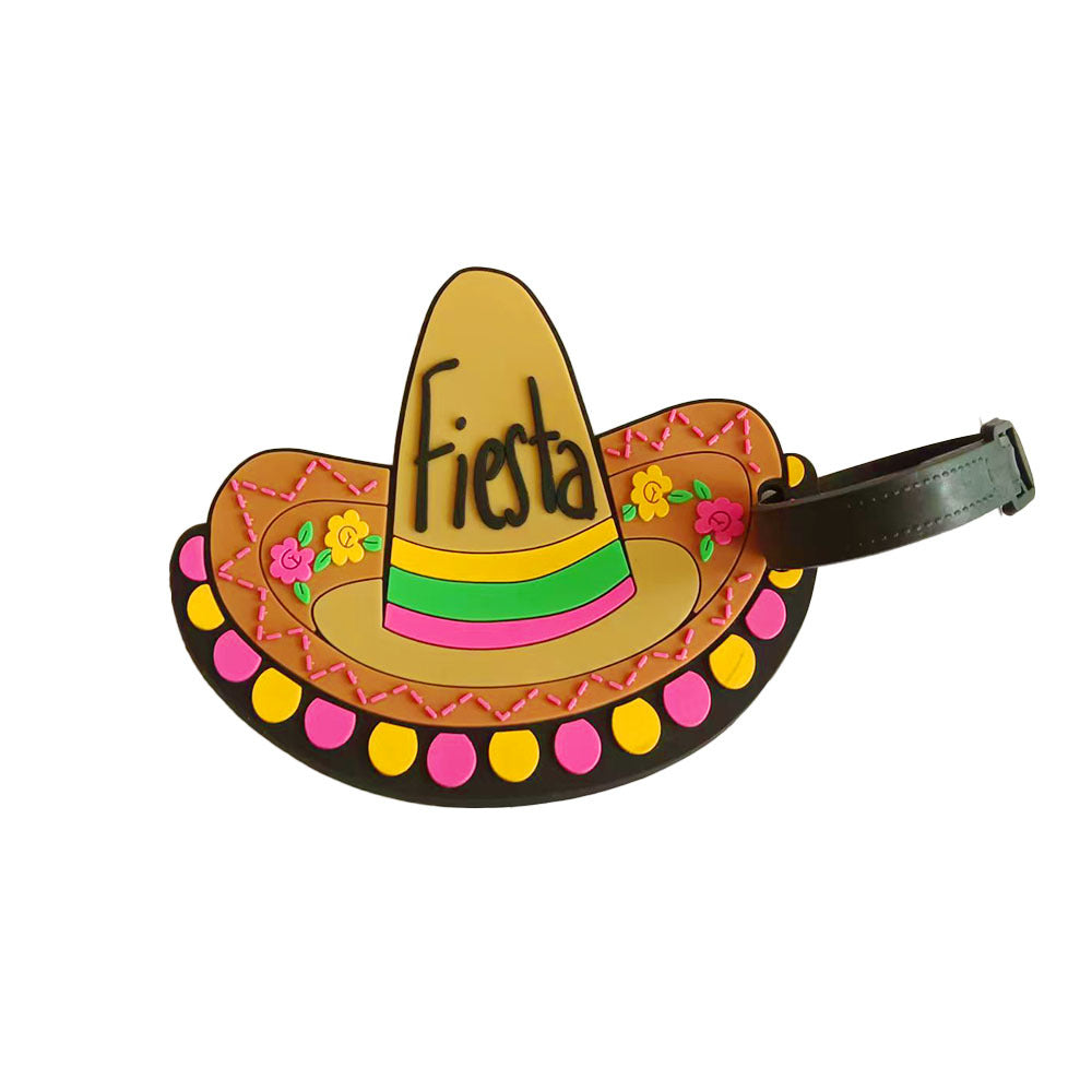 Étiquette de bagage unisexe au design créatif sombrero 0