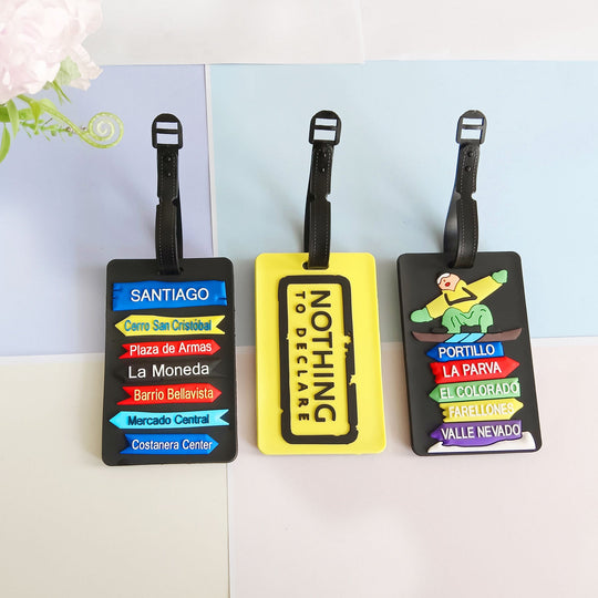 Étiquette de bagage unisexe motif avion pratique et colorée 3