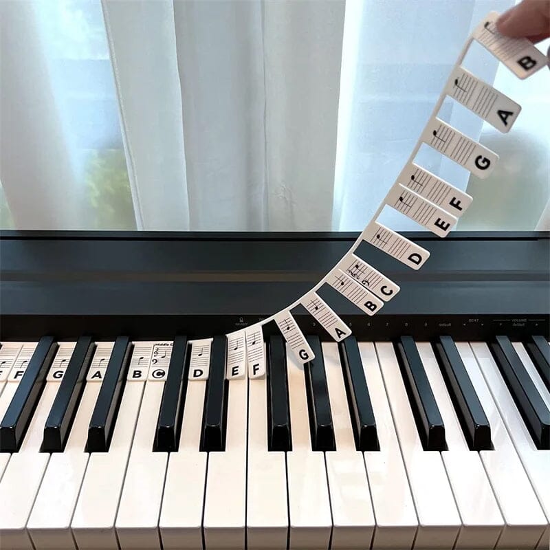 Étiquettes de notes amovibles pour clavier de piano 0