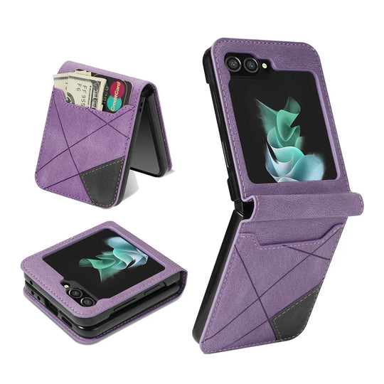 Étui Pour Téléphone Pratique Pour Samsung Galaxy Z Flip Avec Emplacements Pour Cartes 0