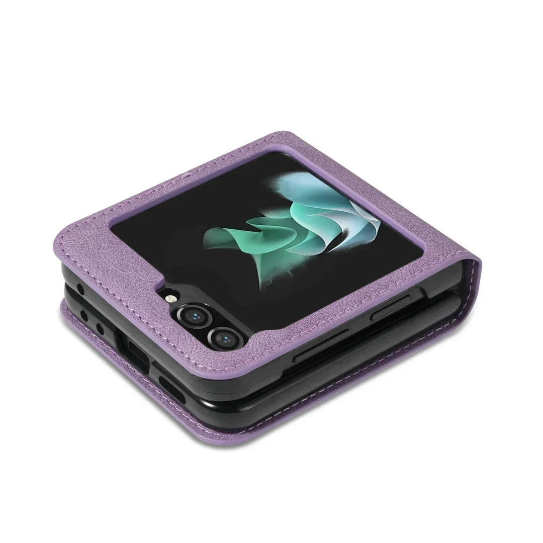 Étui Pour Téléphone Pratique Pour Samsung Galaxy Z Flip Avec Emplacements Pour Cartes 3